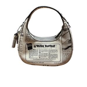 New Coach Carmen Mini Crossbody Bag With Newspaper Print NWT